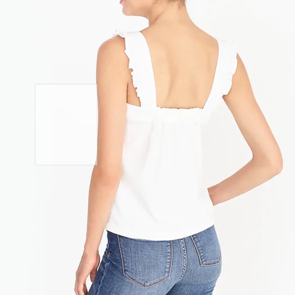 NWT jcrew ruffle trim tank top - Picture 2 of 7